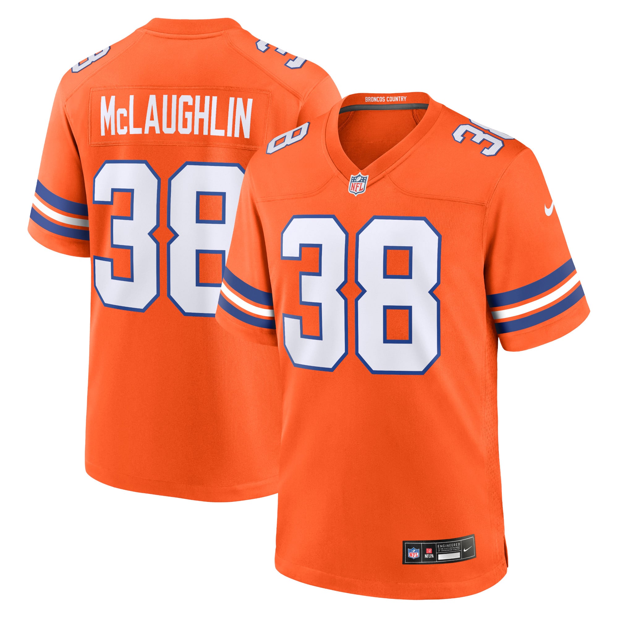 Women's Denver Broncos Orange Throwback Player Jersey