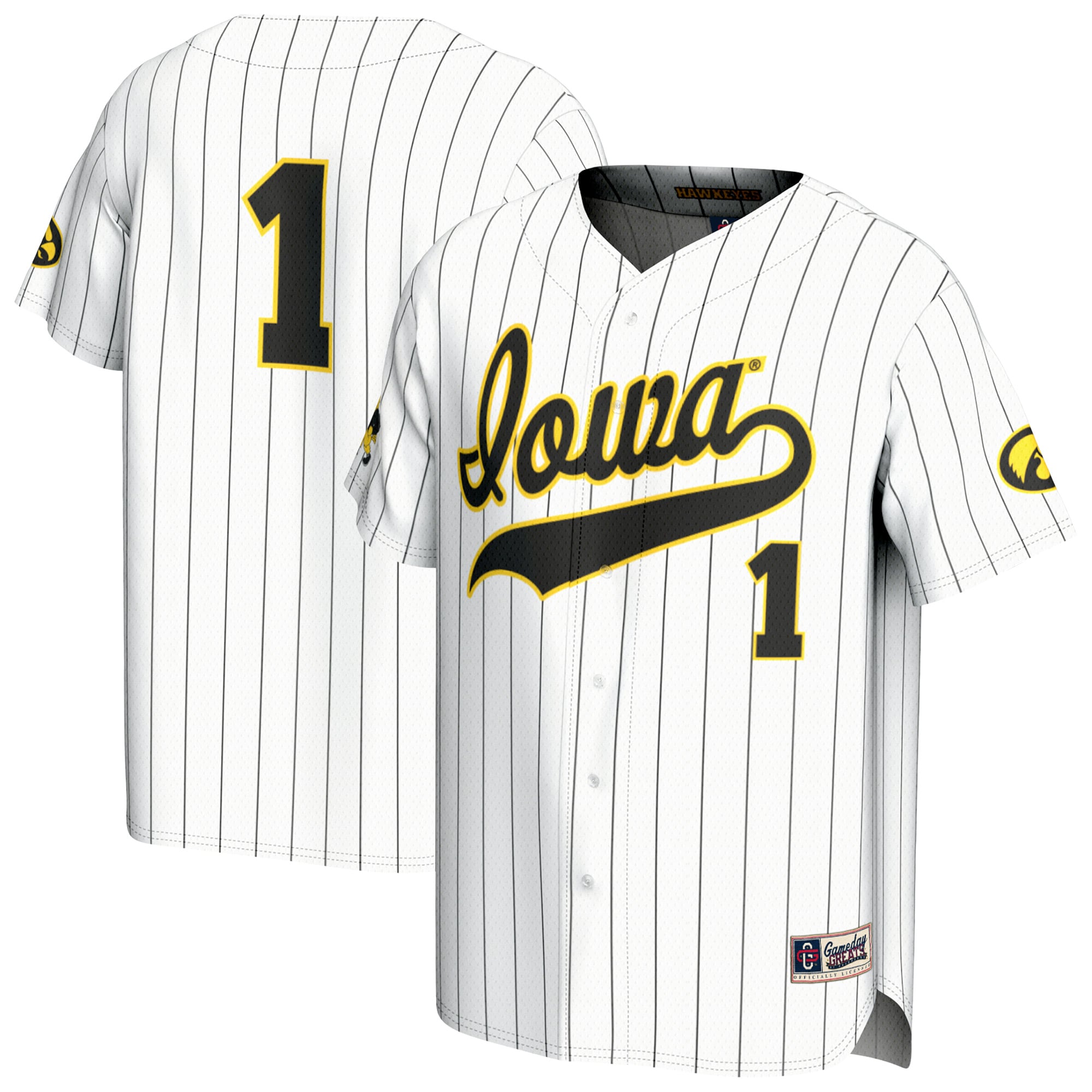 Men's Iowa Hawkeyes White Fashion Jersey