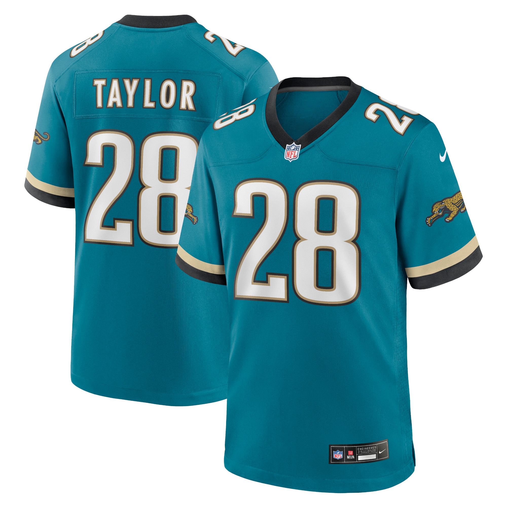 Kids' Jacksonville Jaguars Teal Throwback Player Jersey