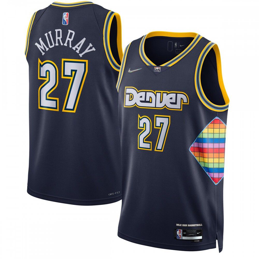 Kids' Denver Nuggets 2021/22 Navy City Swingman Jersey