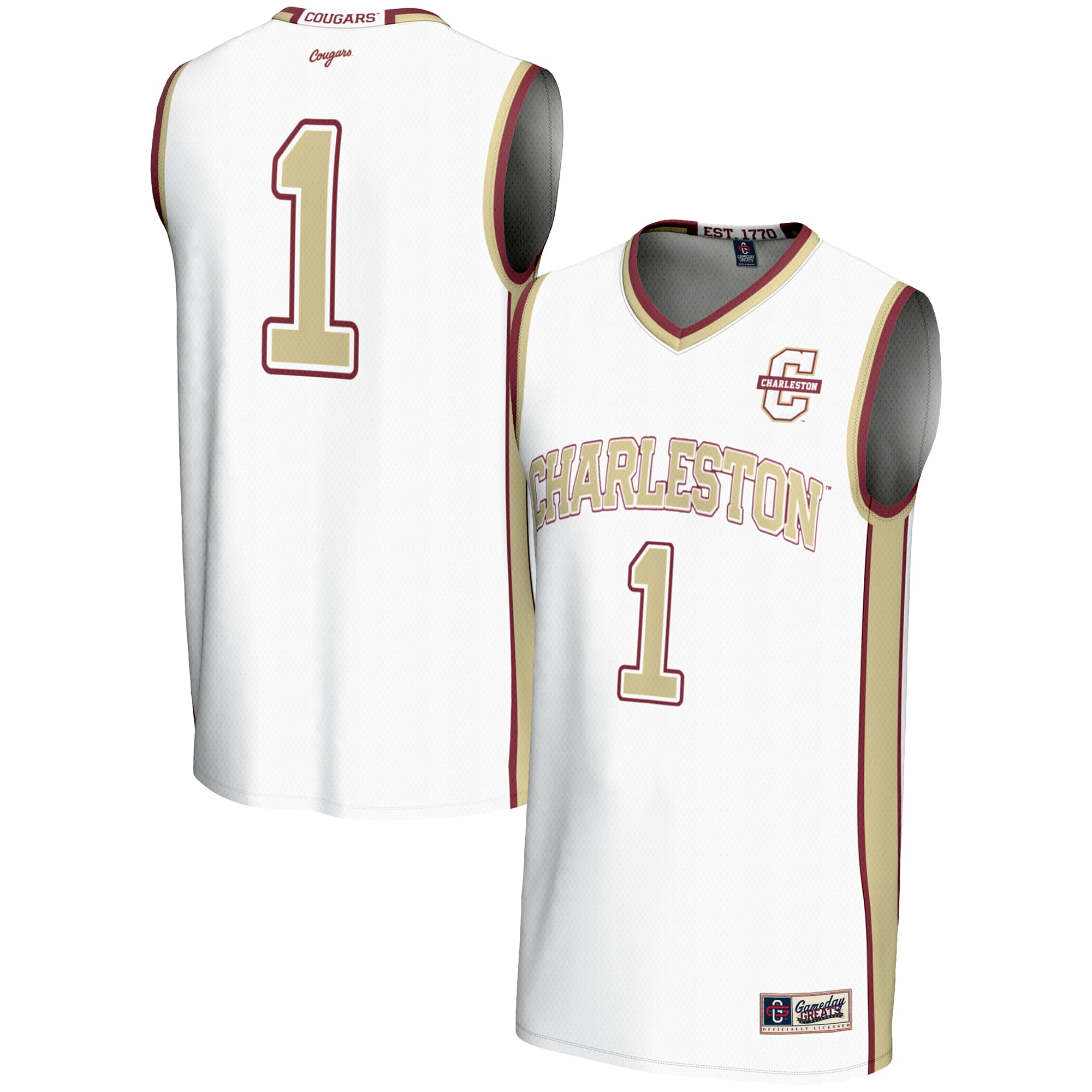 Kids' Charleston Cougars White Jersey
