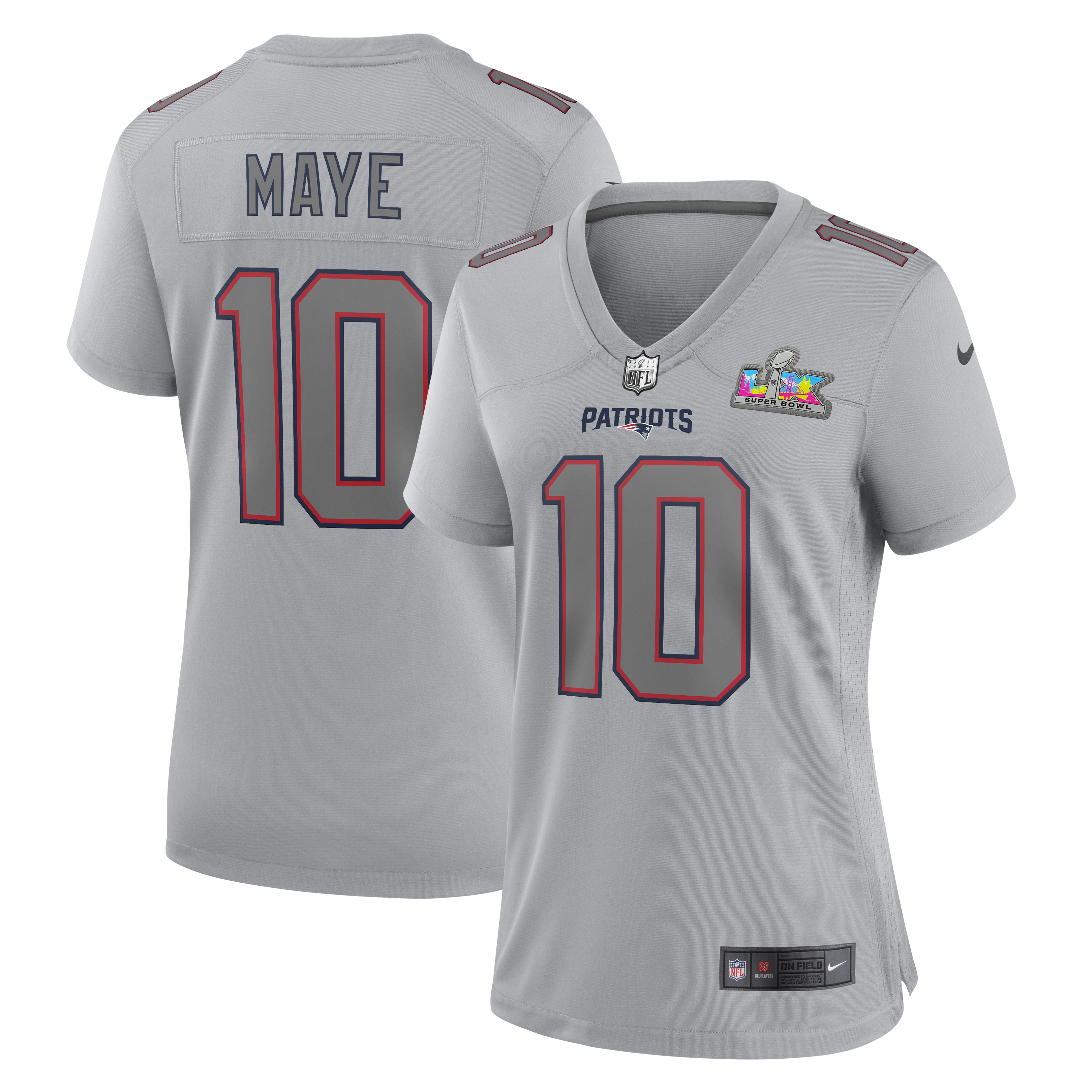 Men's New England Patriots Silver Game Jersey