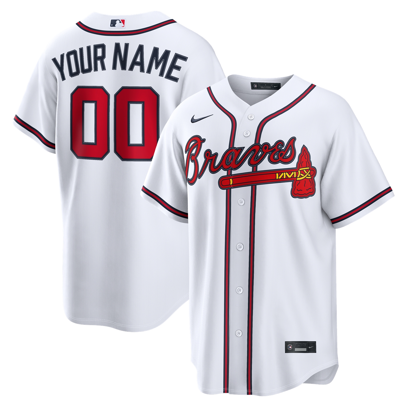 Men's Atlanta Braves White Replica Jersey
