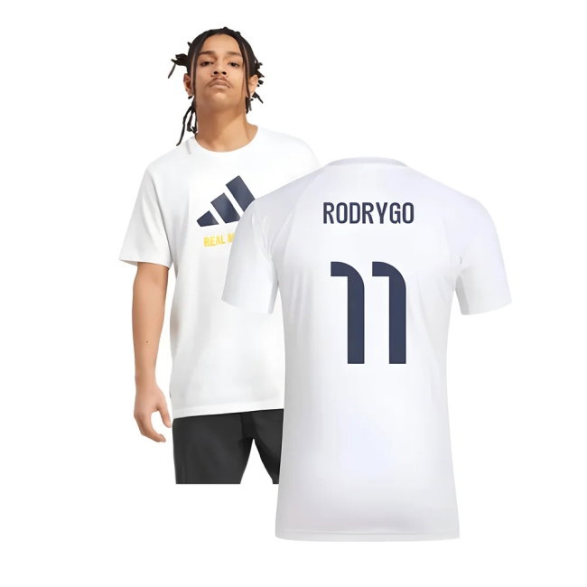 Kids' Real Madrid 2025/26 White Tee