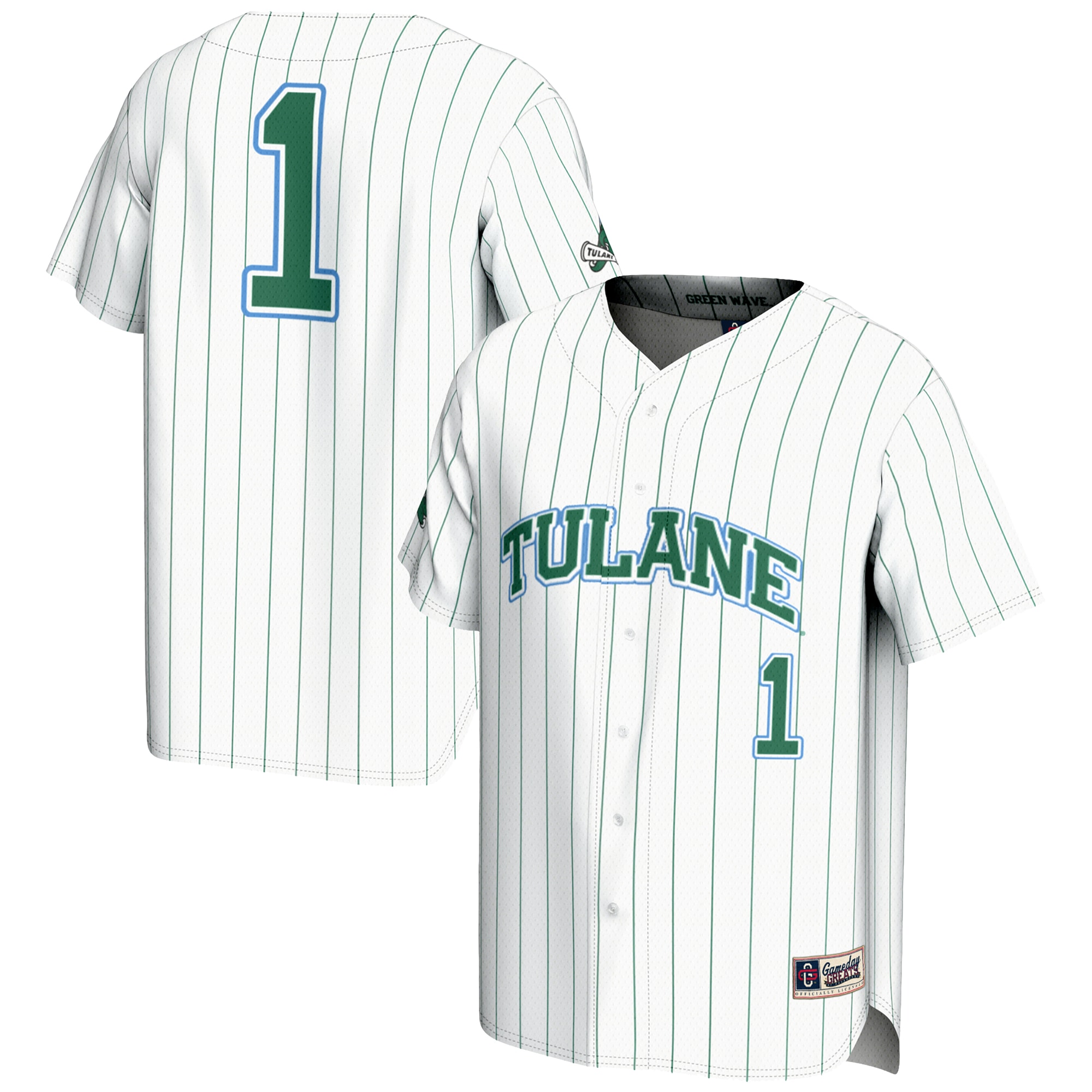 Kids' Tulane Green Wave White Jersey