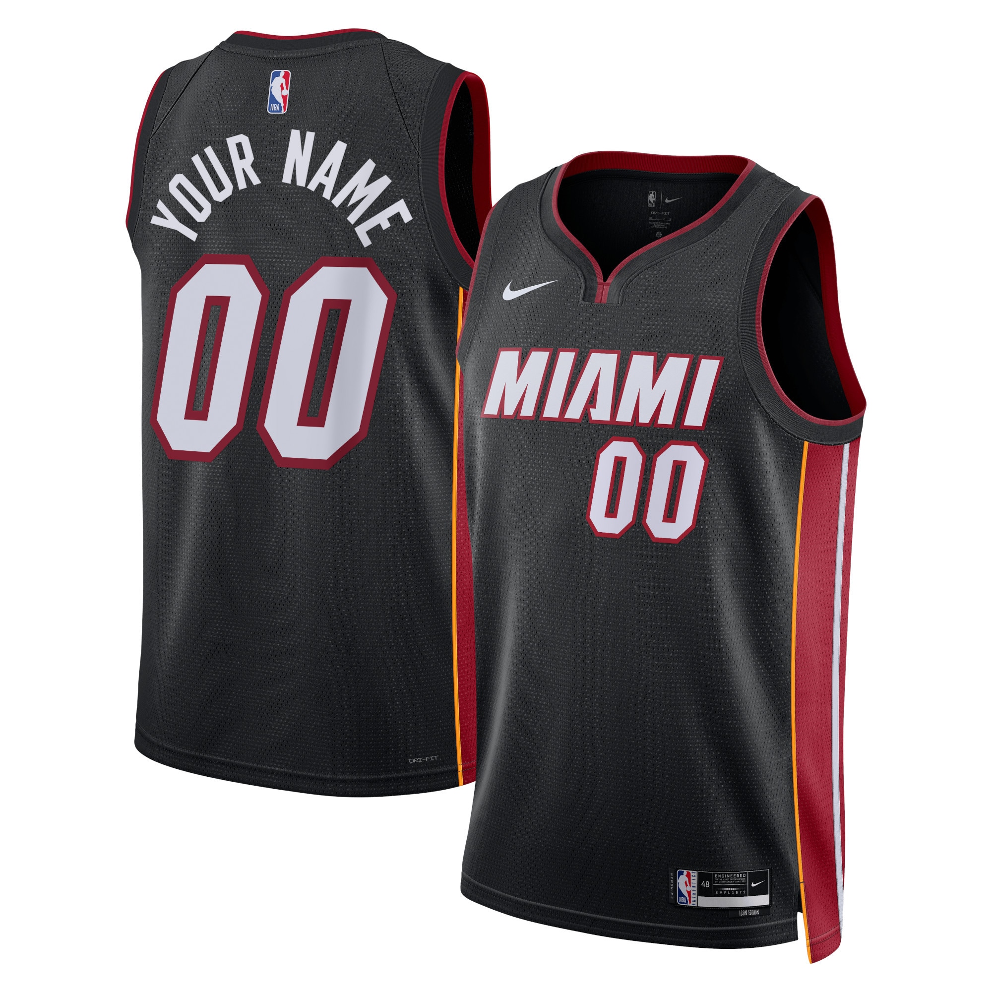Women's Miami Heat Black Icon Swingman Jersey
