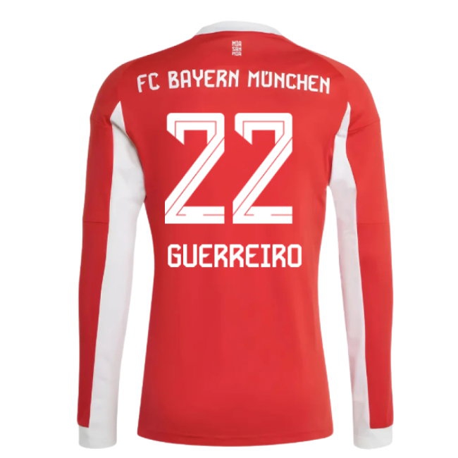 Kids' Bayern Munich 2025/26 Home Long Sleeve Jersey