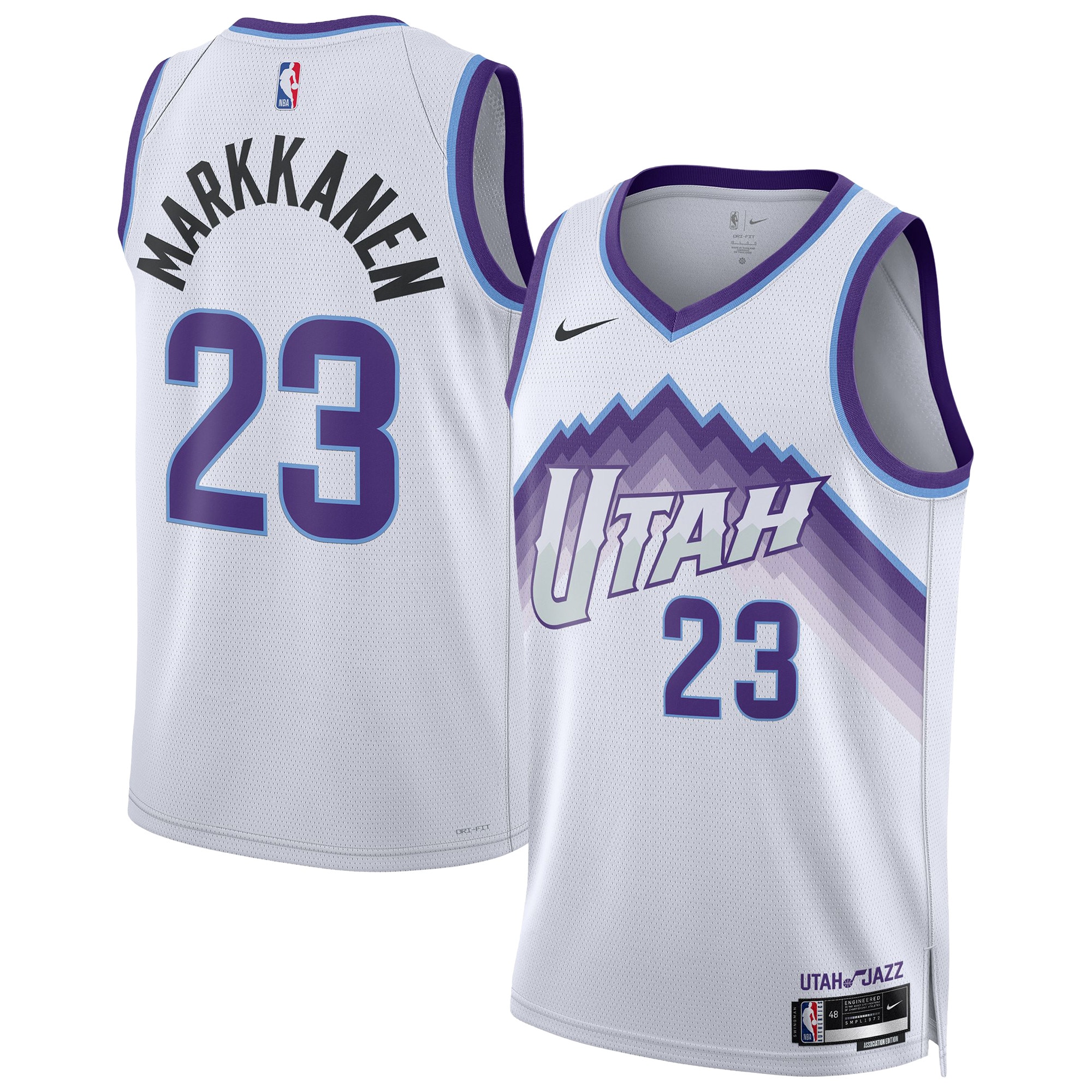 Kids' Utah Jazz White Swingman Jersey