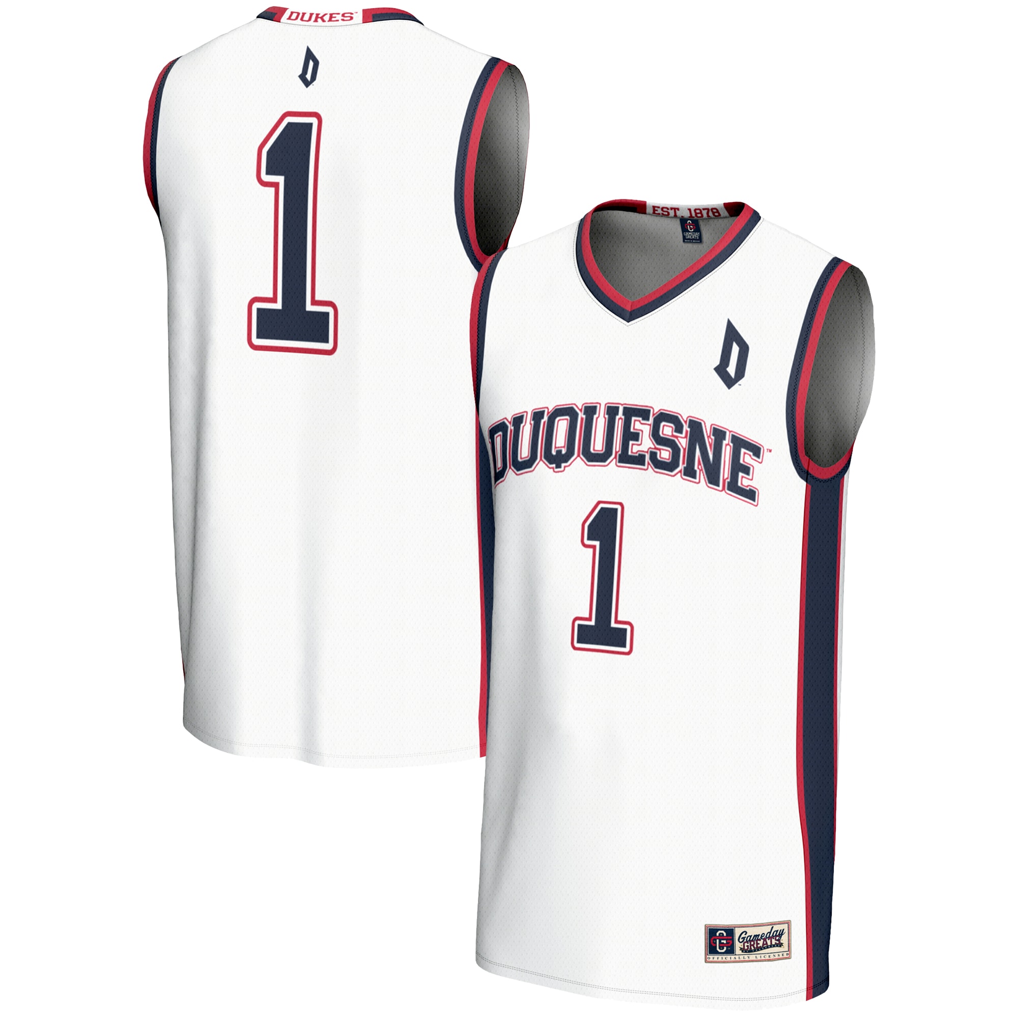 Women's Duquesne Dukes White Jersey
