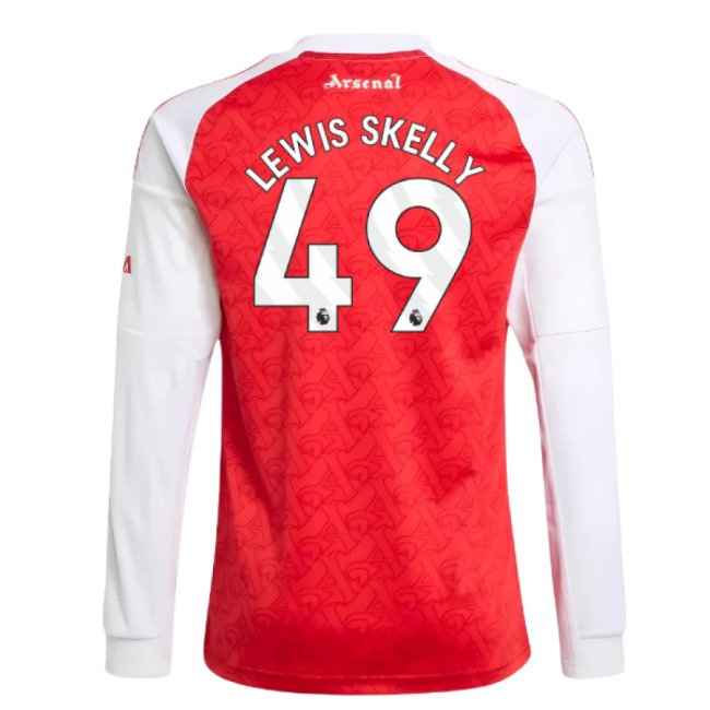 Kids' Arsenal 2025/26 Home Long Sleeve Jersey