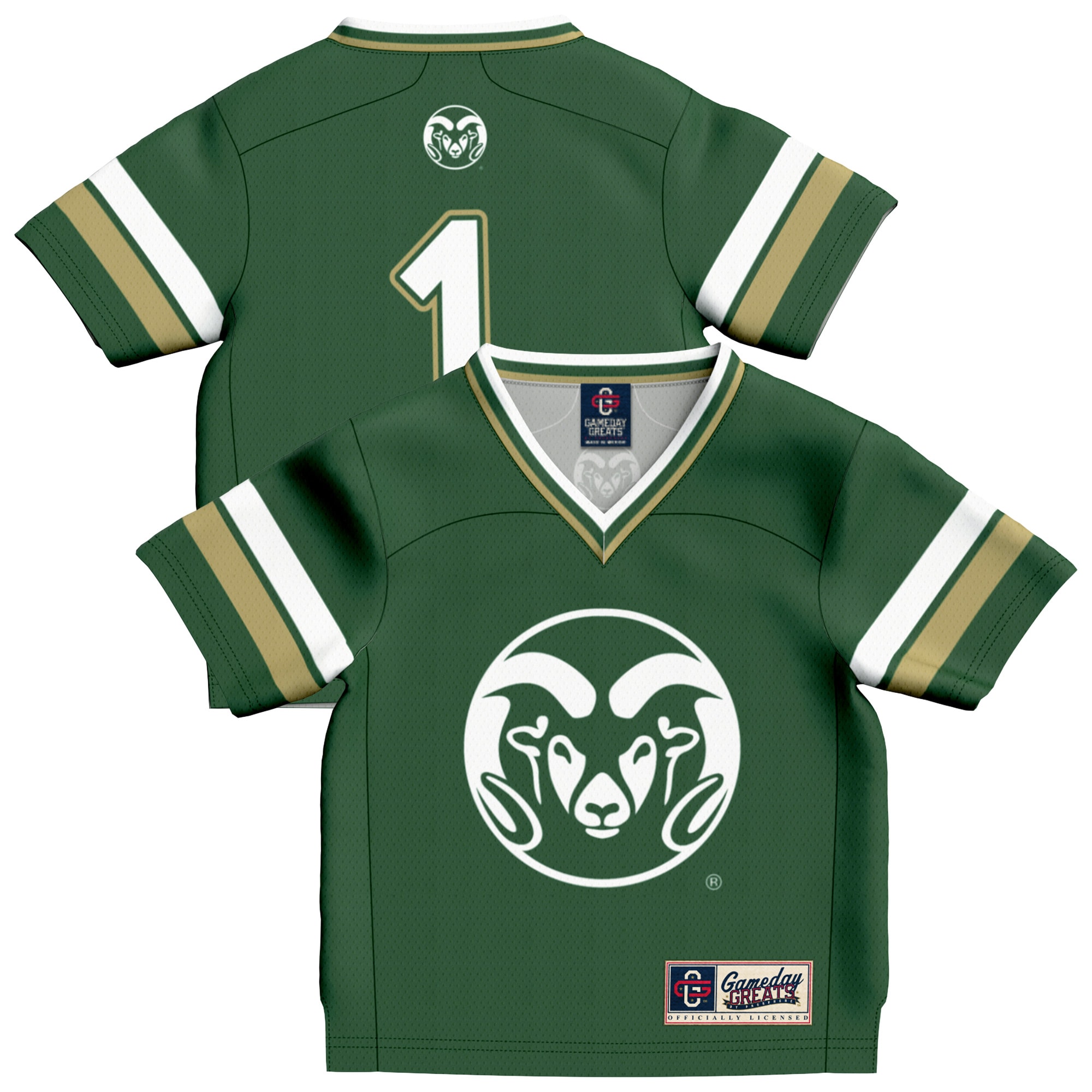 Kids' Colorado State Rams Green Fashion Jersey