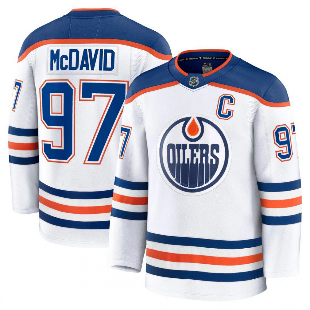 Men's Edmonton Oilers White Player Jersey
