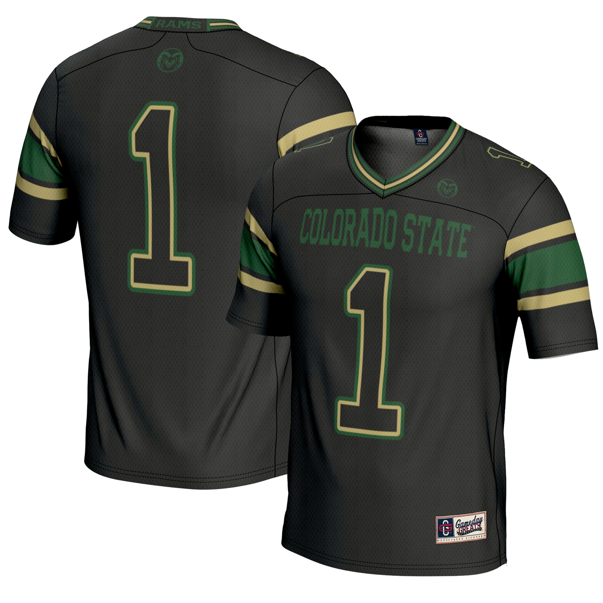 Men's Colorado State Rams Black Jersey
