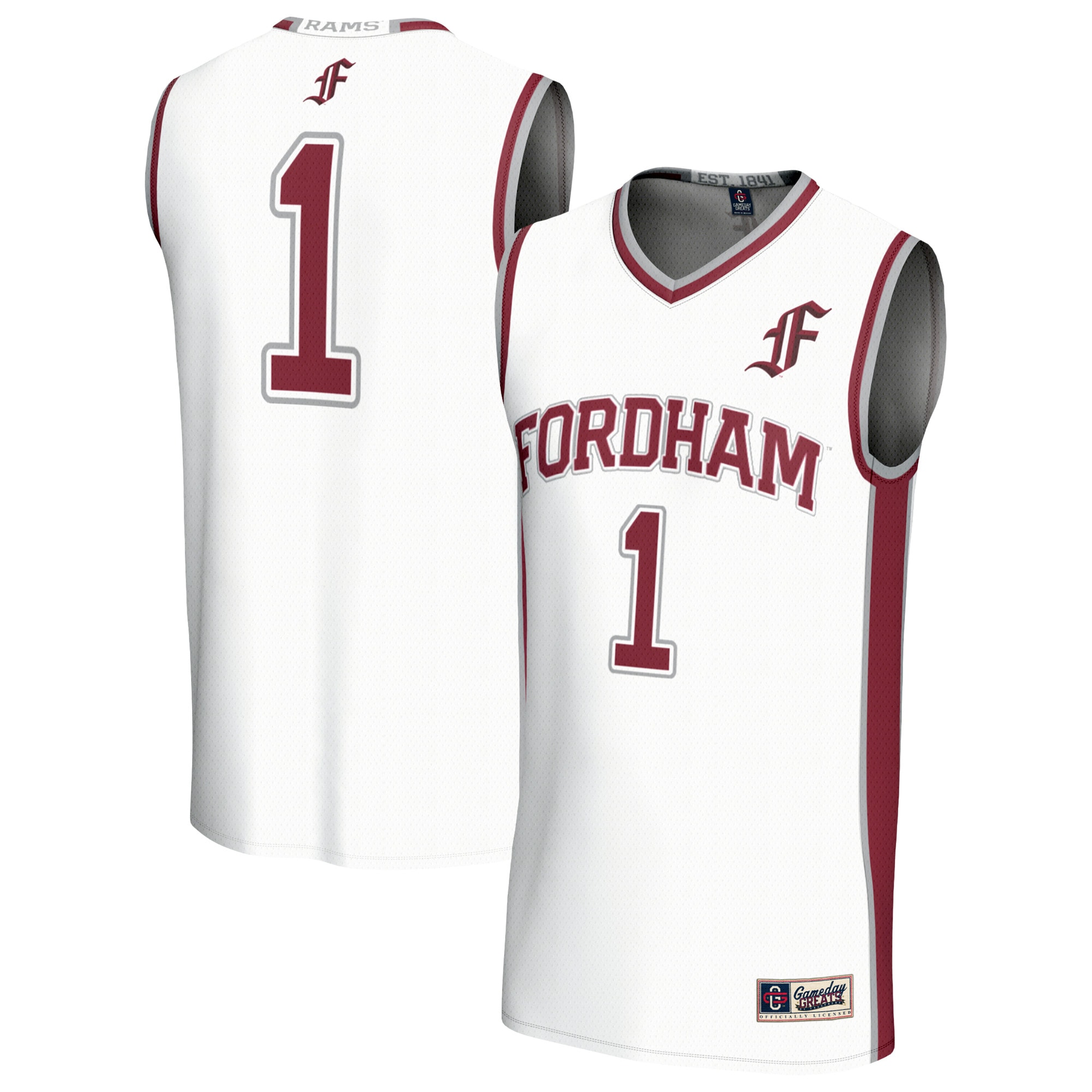 Men's Fordham Rams White Fashion Jersey