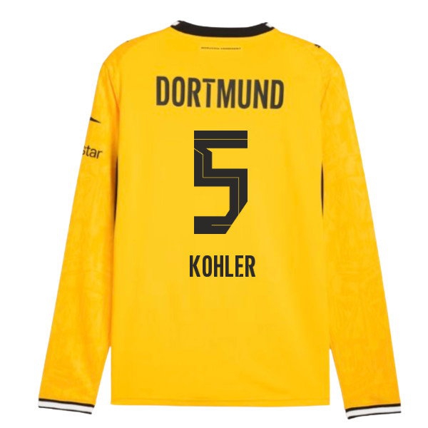 Kids' Borussia Dortmund 2026/27 Home Long Sleeve Jersey