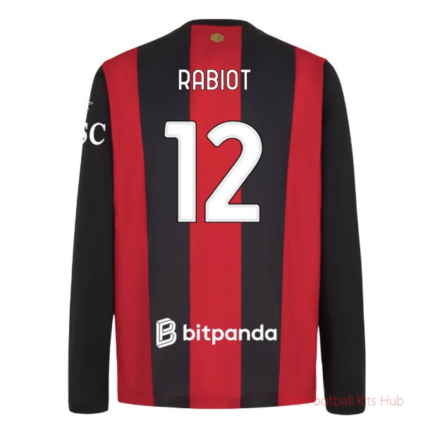 Kids' AC Milan 2026/27 Home Long Sleeve Jersey