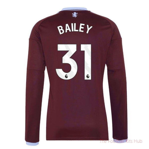 Kids' Aston Villa 2026/27 Home Long Sleeve Jersey