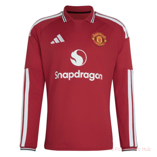 Kids' Man Utd 2026/27 Home Long Sleeve Jersey