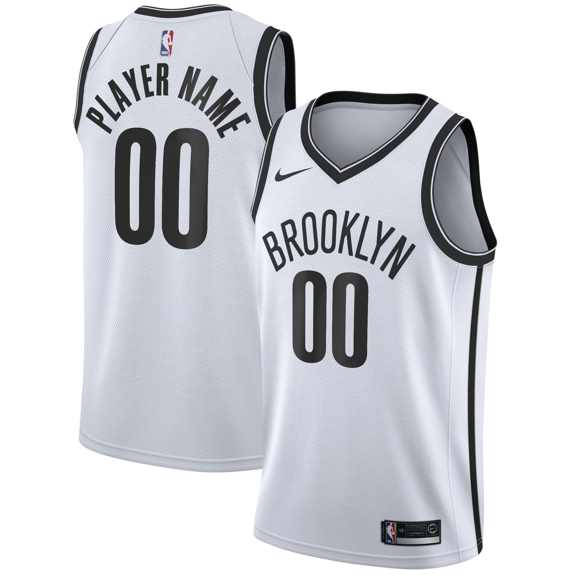 Kids' Brooklyn Nets 2020/21 White Swingman Jersey