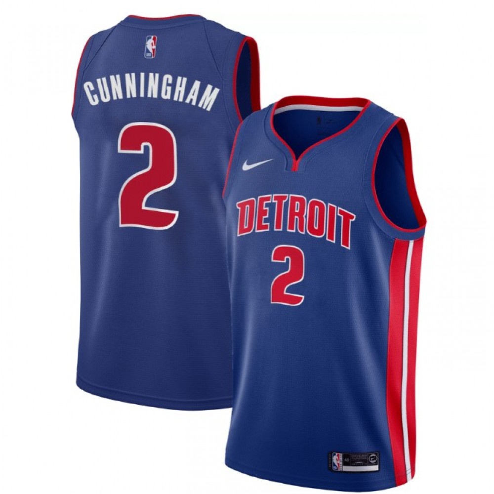 Kids' Detroit Pistons 2021 Blue Icon Swingman Jersey