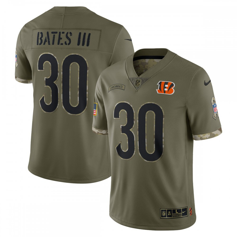 Men's Cincinnati Bengals 2022 Olive Salute Limited Jersey