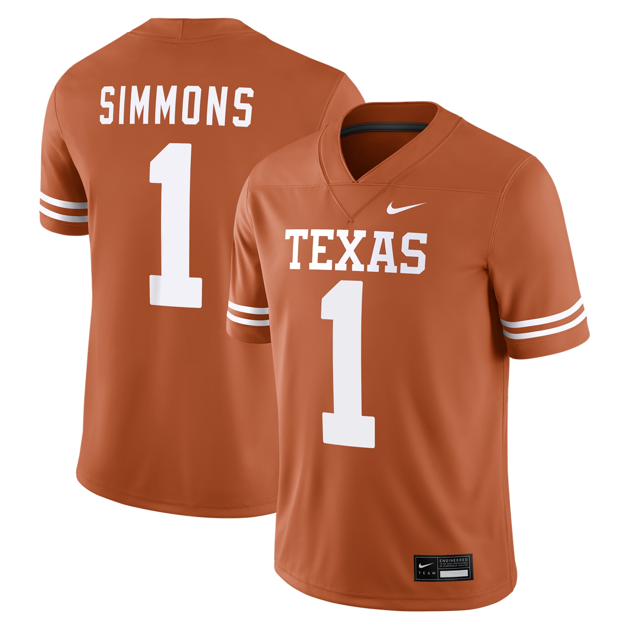 Kids' Simmons Texas Longhorns Orange Game Jersey