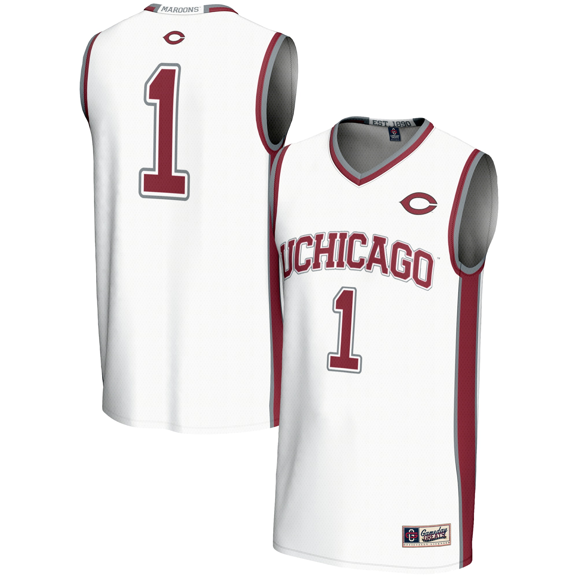 Men's UChicago Maroons White Jersey