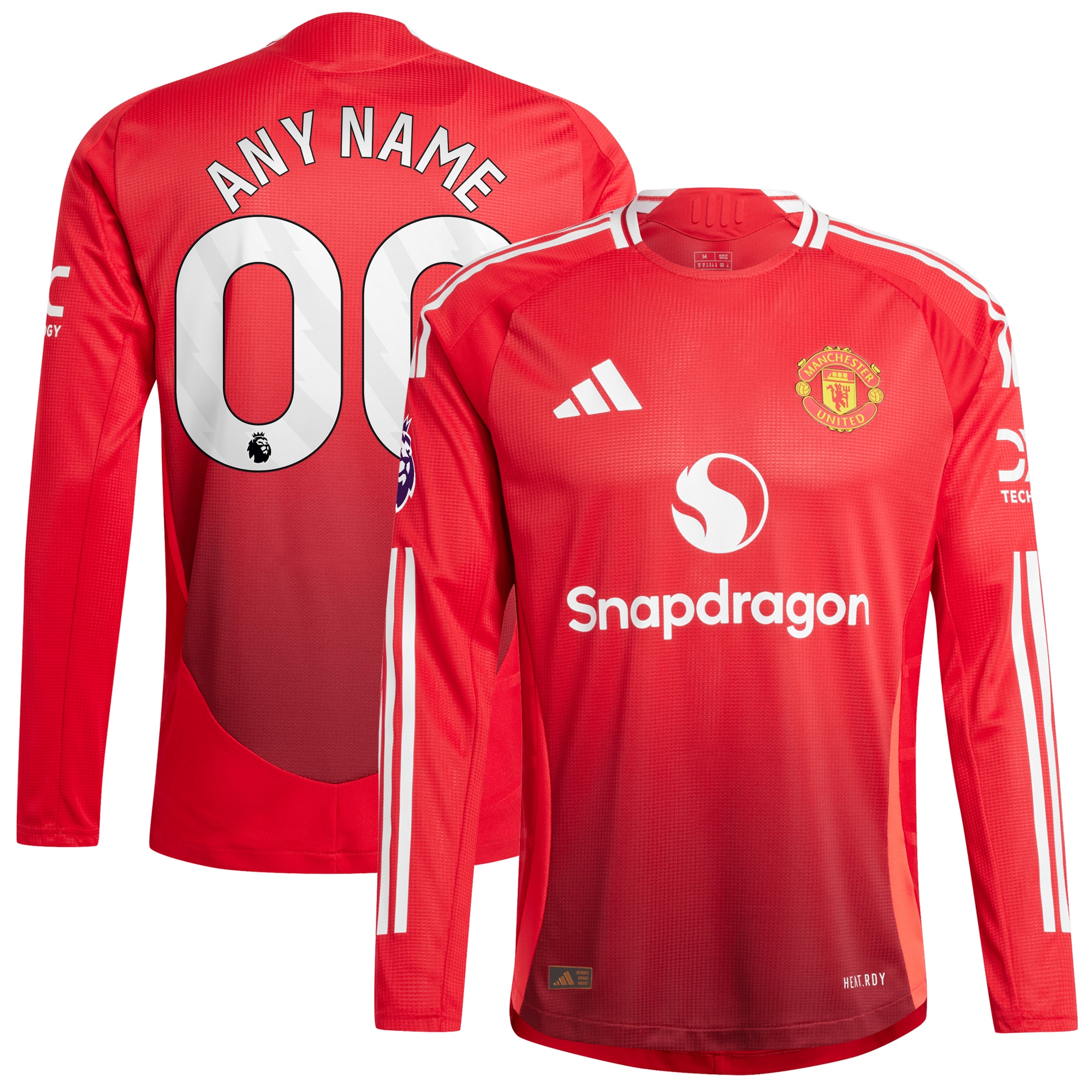 Kids' Manchester United 2024/25 Red Home Long Sleeve Jersey