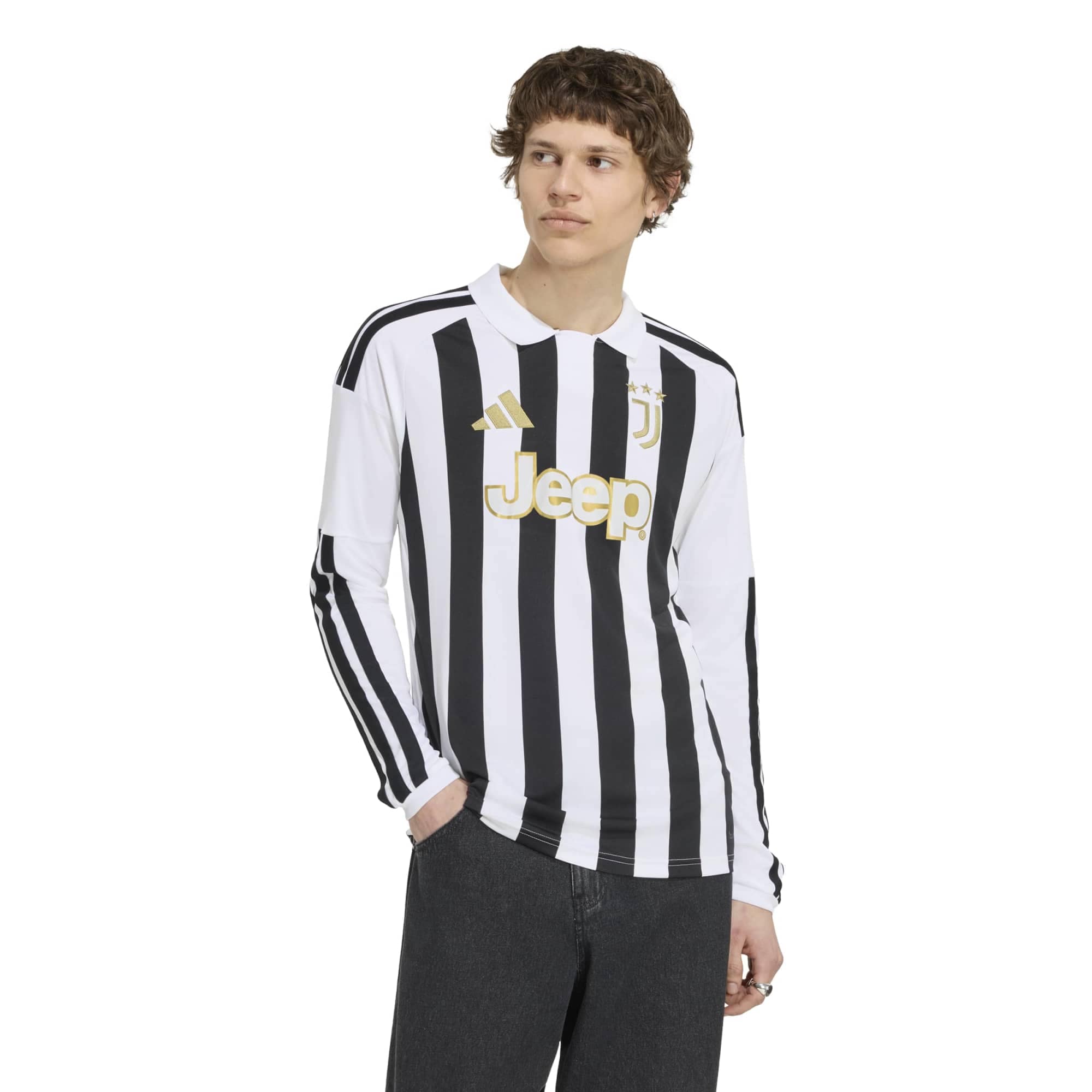 Kids' Juventus 2026/27 White Replica Long Sleeve Jersey