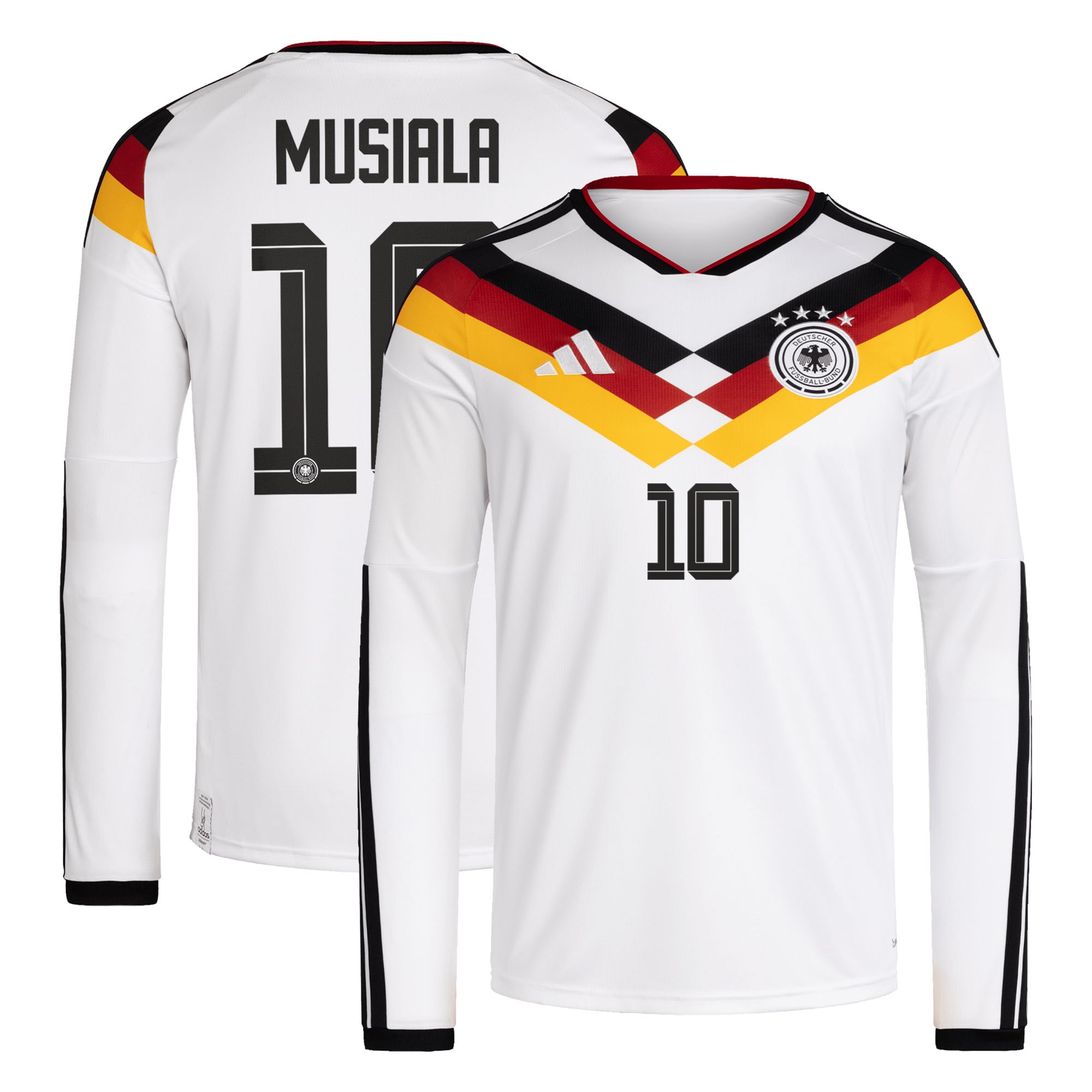 Kids' Germany 2026 White Replica Long Sleeve Jersey