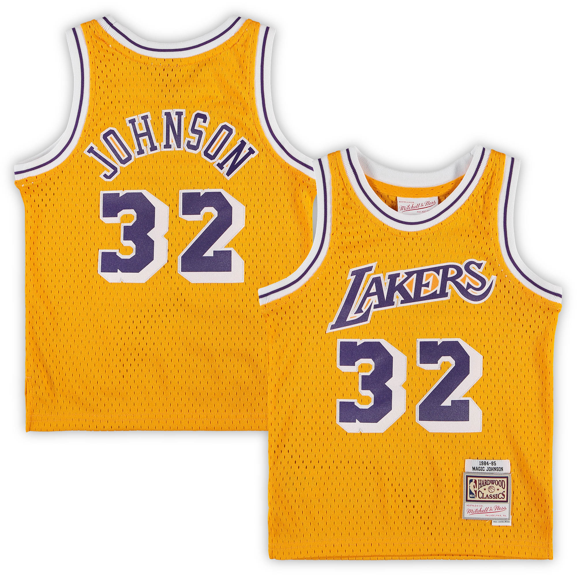 Kids' Los Angeles Lakers Gold Throwback Jersey