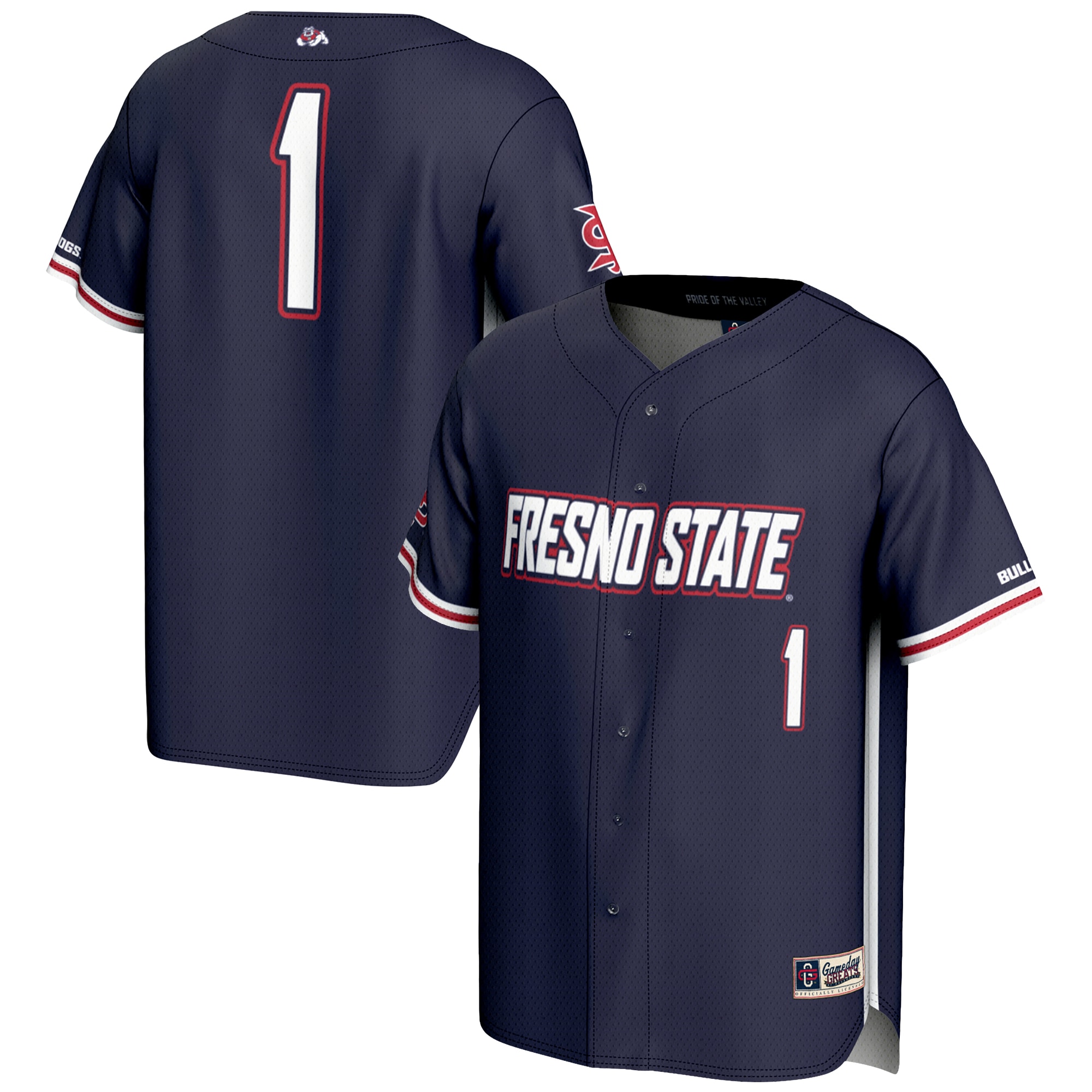 Men's Fresno State Bulldogs Navy Jersey