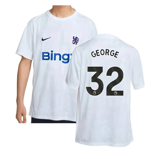 Kids' Chelsea 2025/26 White Pro Jersey
