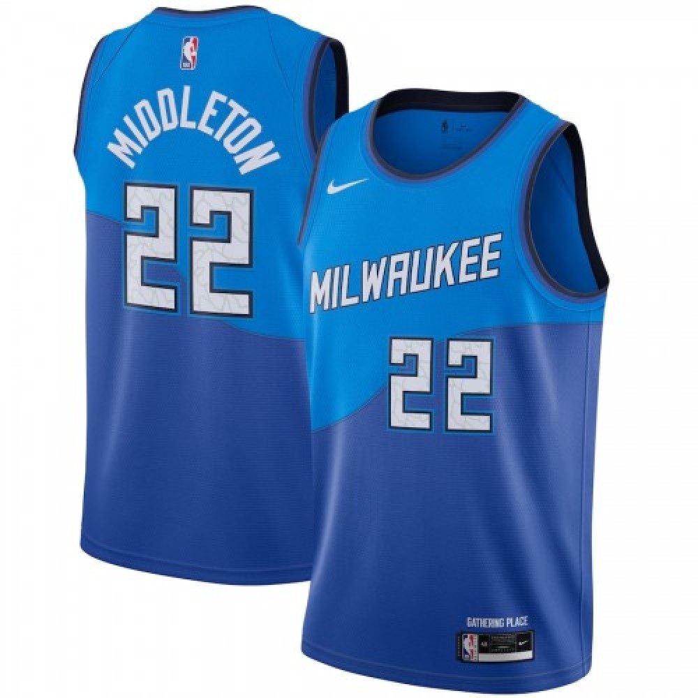 Kids' Milwaukee Bucks 2020/21 Blue City Player Jersey