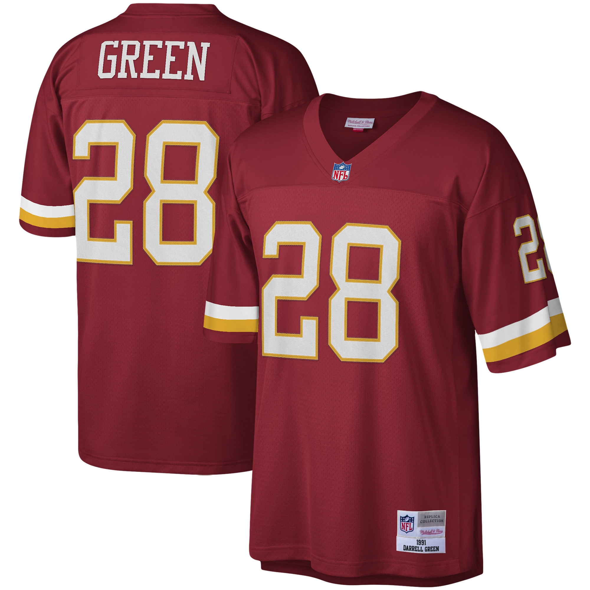 Men's Green Washington Burgundy Replica Jersey