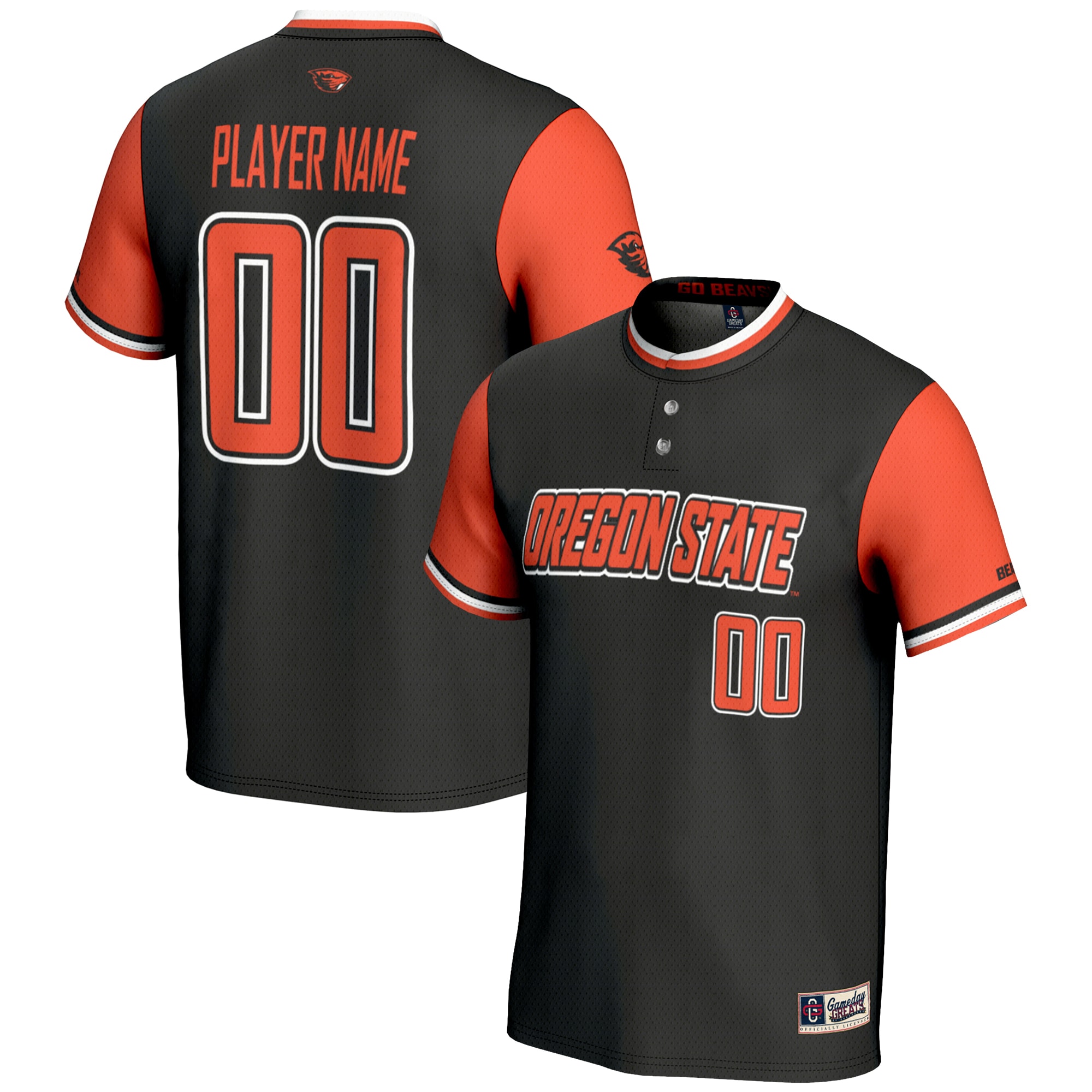 Women's Oregon State Beavers Black Player Jersey