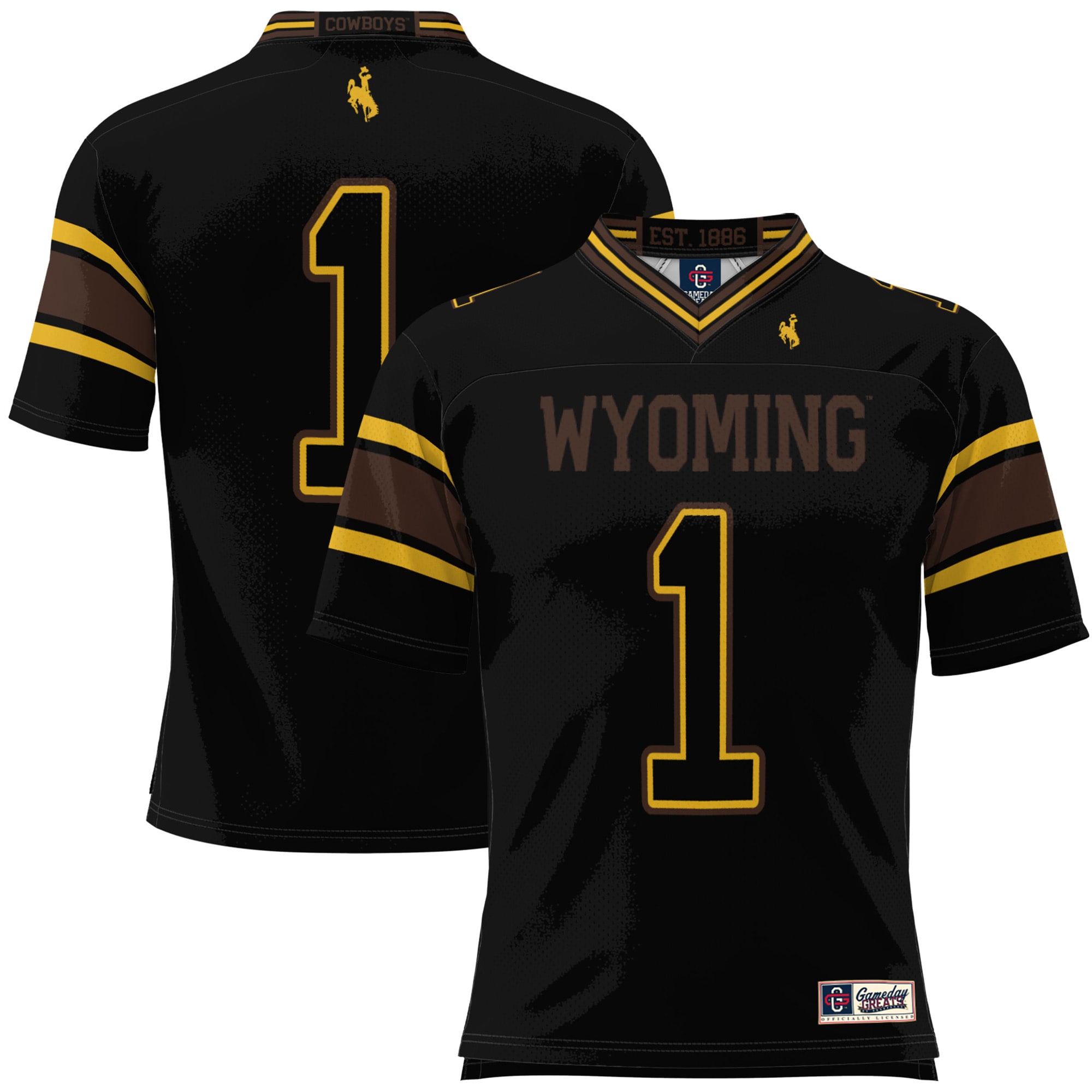 Men's Wyoming Cowboys Black Jersey