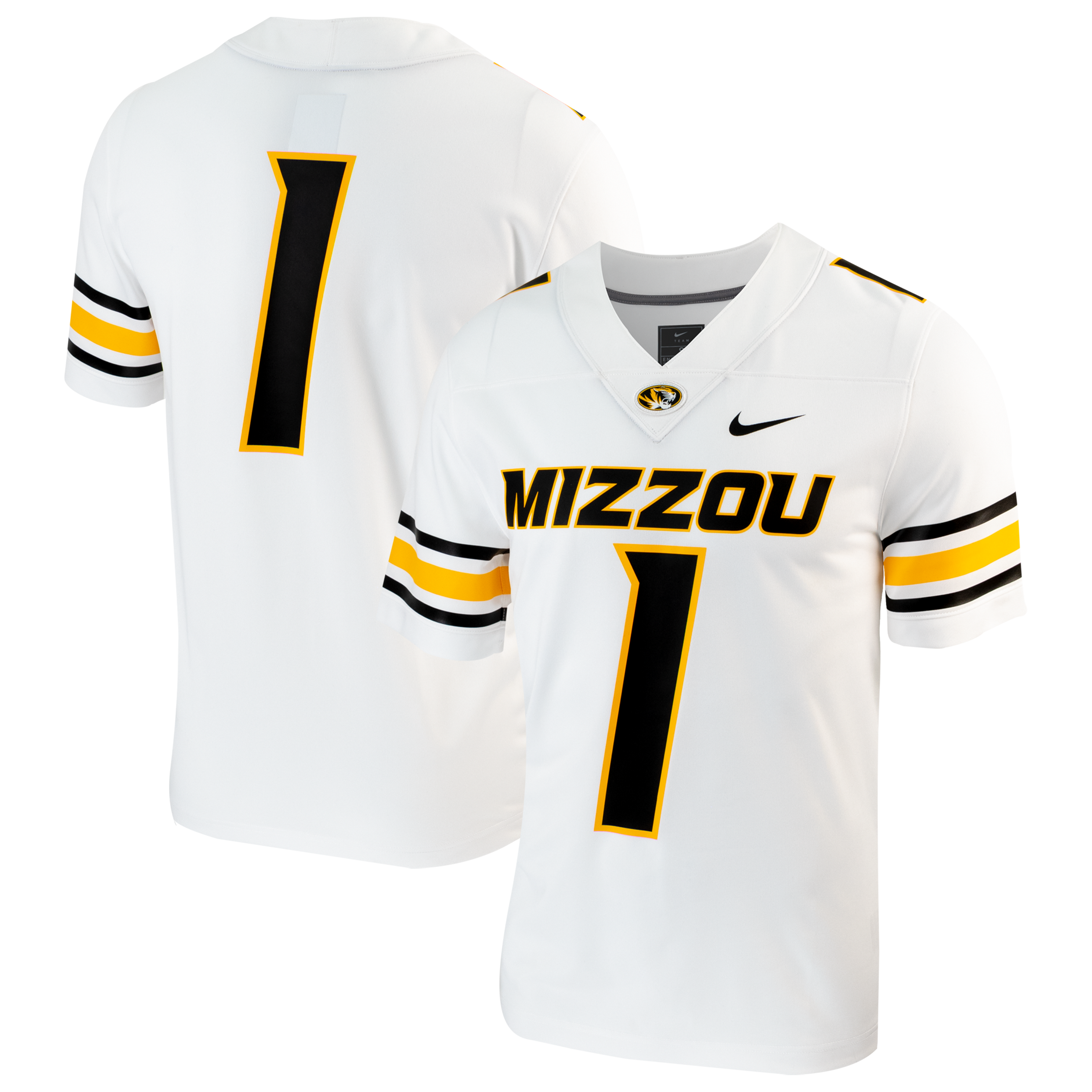 Kids' Missouri Tigers White Replica Jersey