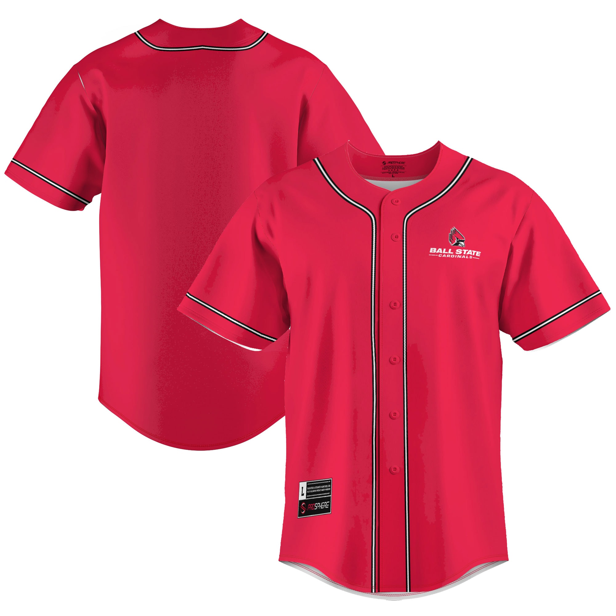 Men's Ball State Cardinals Cardinal Jersey