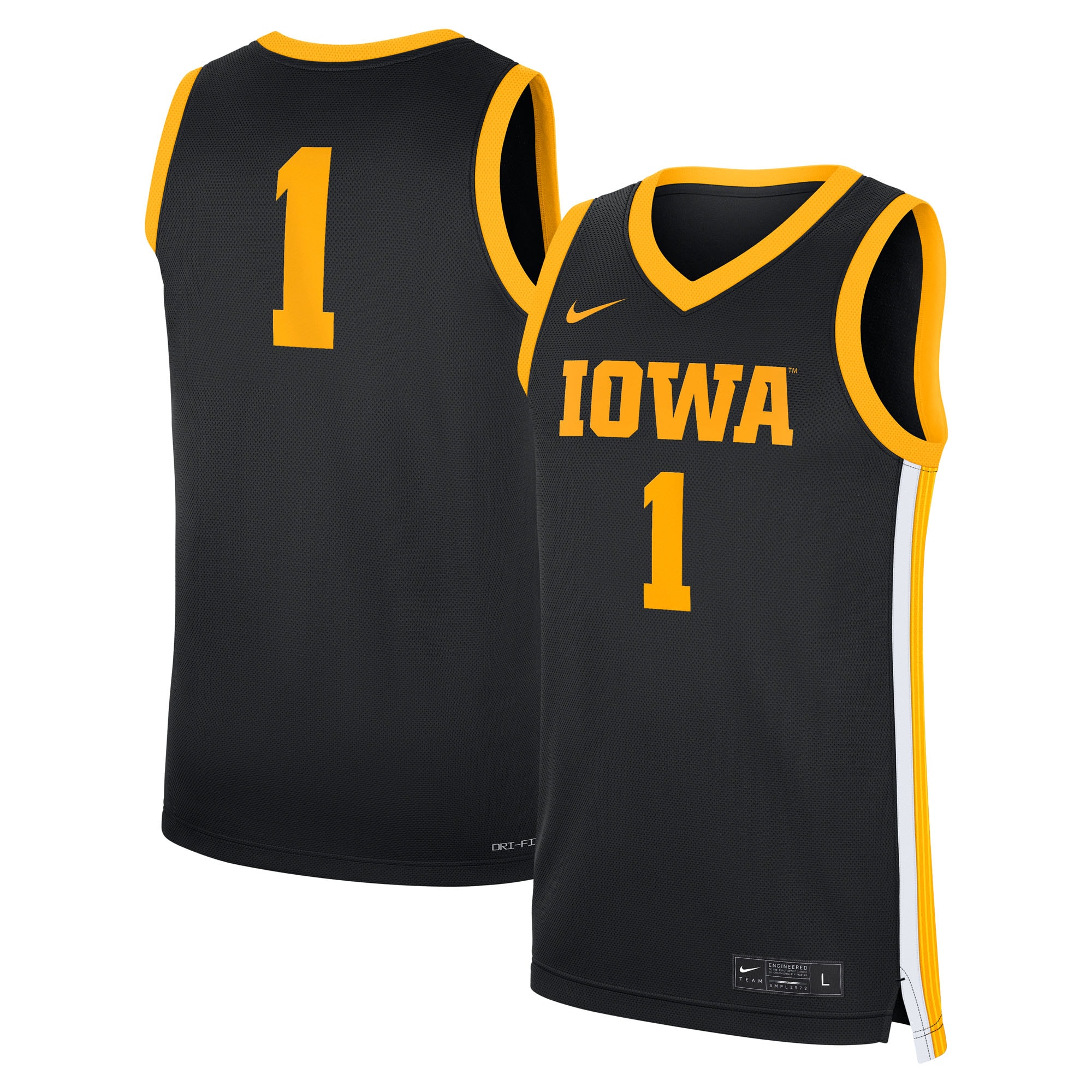 Men's Iowa Hawkeyes Black Replica Jersey