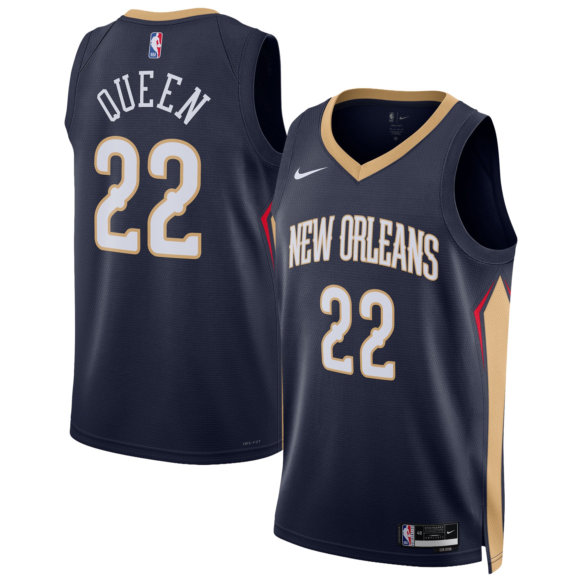 Women's New Orleans Pelicans Navy Icon Swingman Jersey