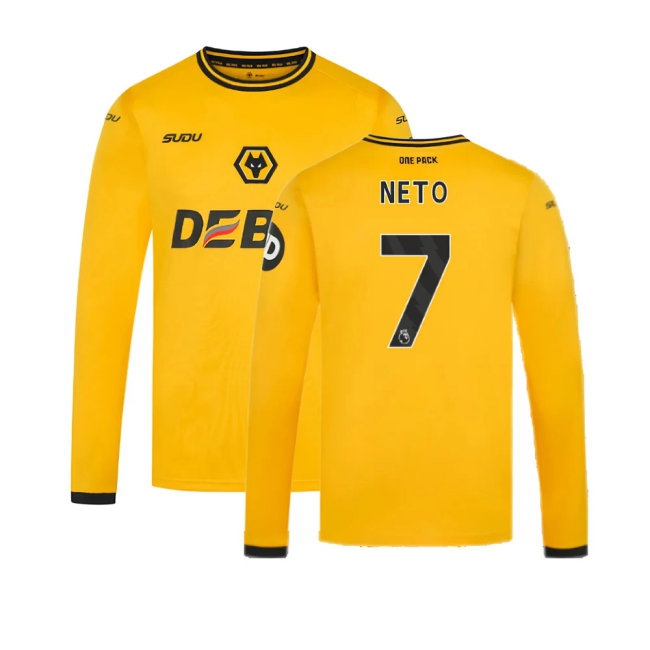 Men's Wolves 2024/25 Home Long Sleeve Jersey