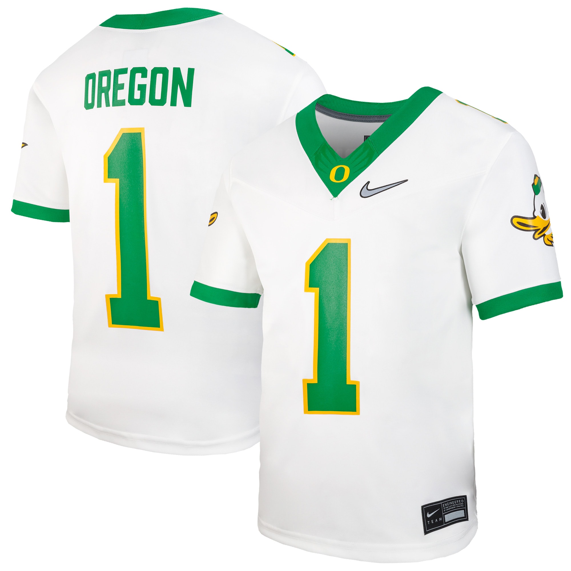 Men's Oregon Ducks White Jersey