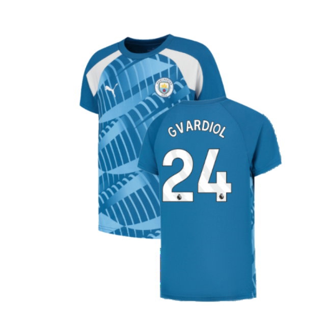 Kids' Man City 2023/24 Blue City Jersey