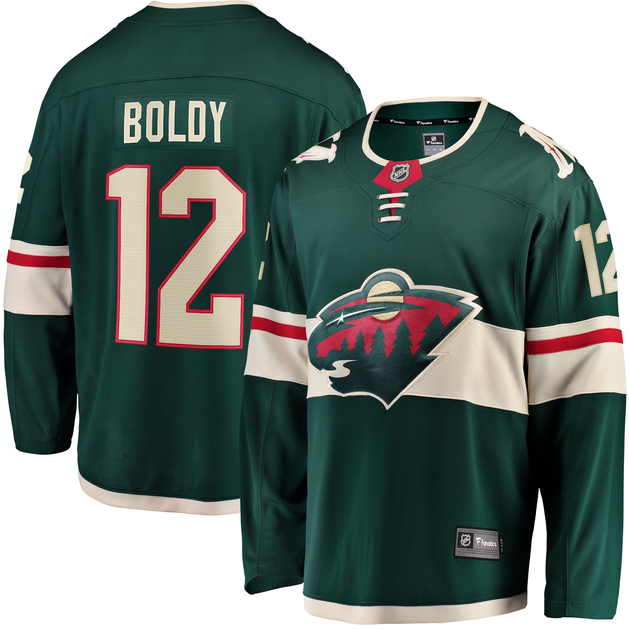 Kids' Minnesota Wild Green Player Jersey