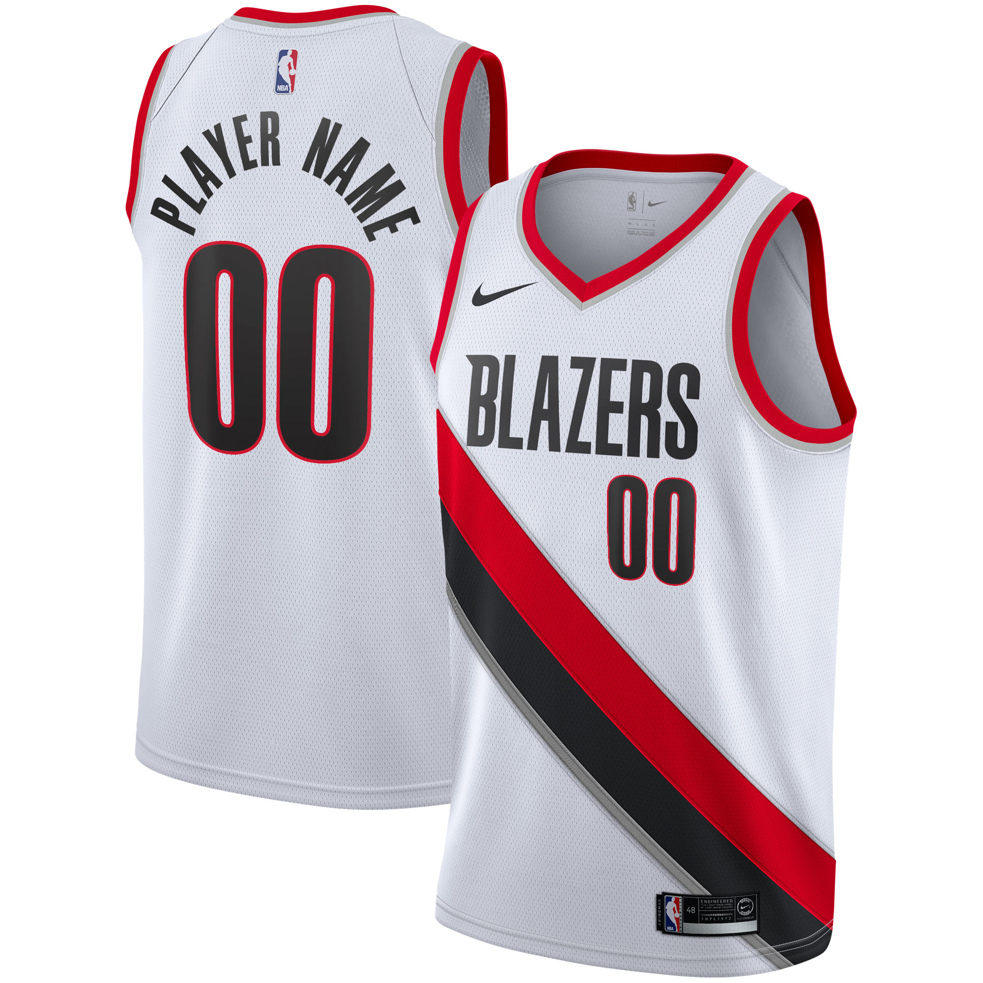 Men's Portland Trail Blazers 2020/21 White Swingman Jersey