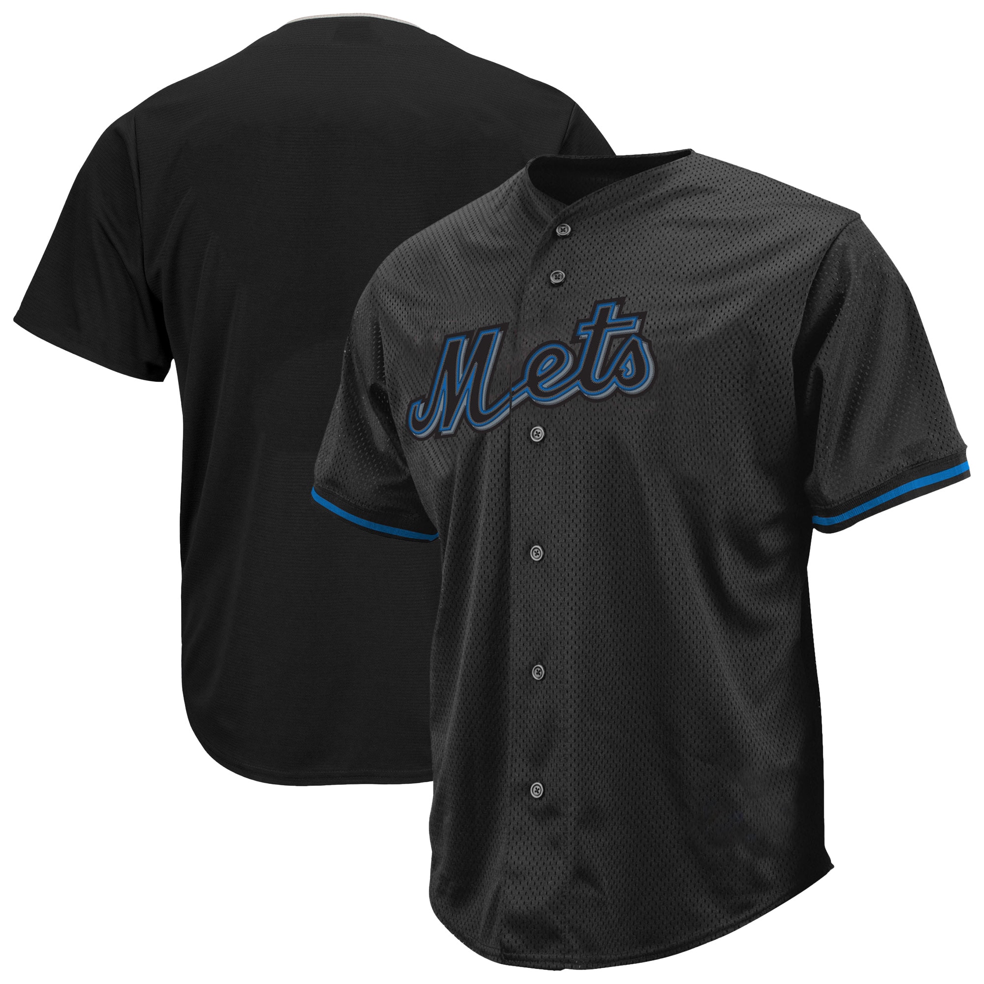 Kids' New York Mets Black Fashion Jersey