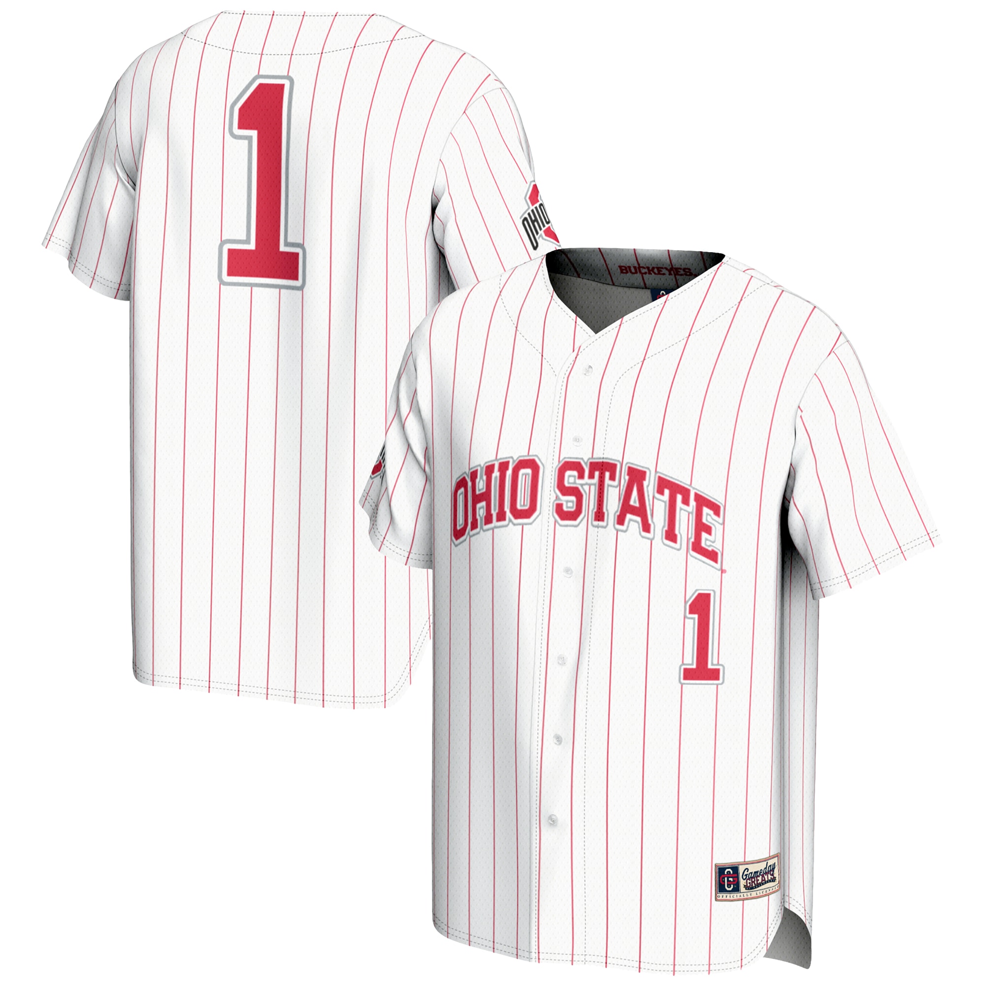 Men's Ohio State Buckeyes White Jersey