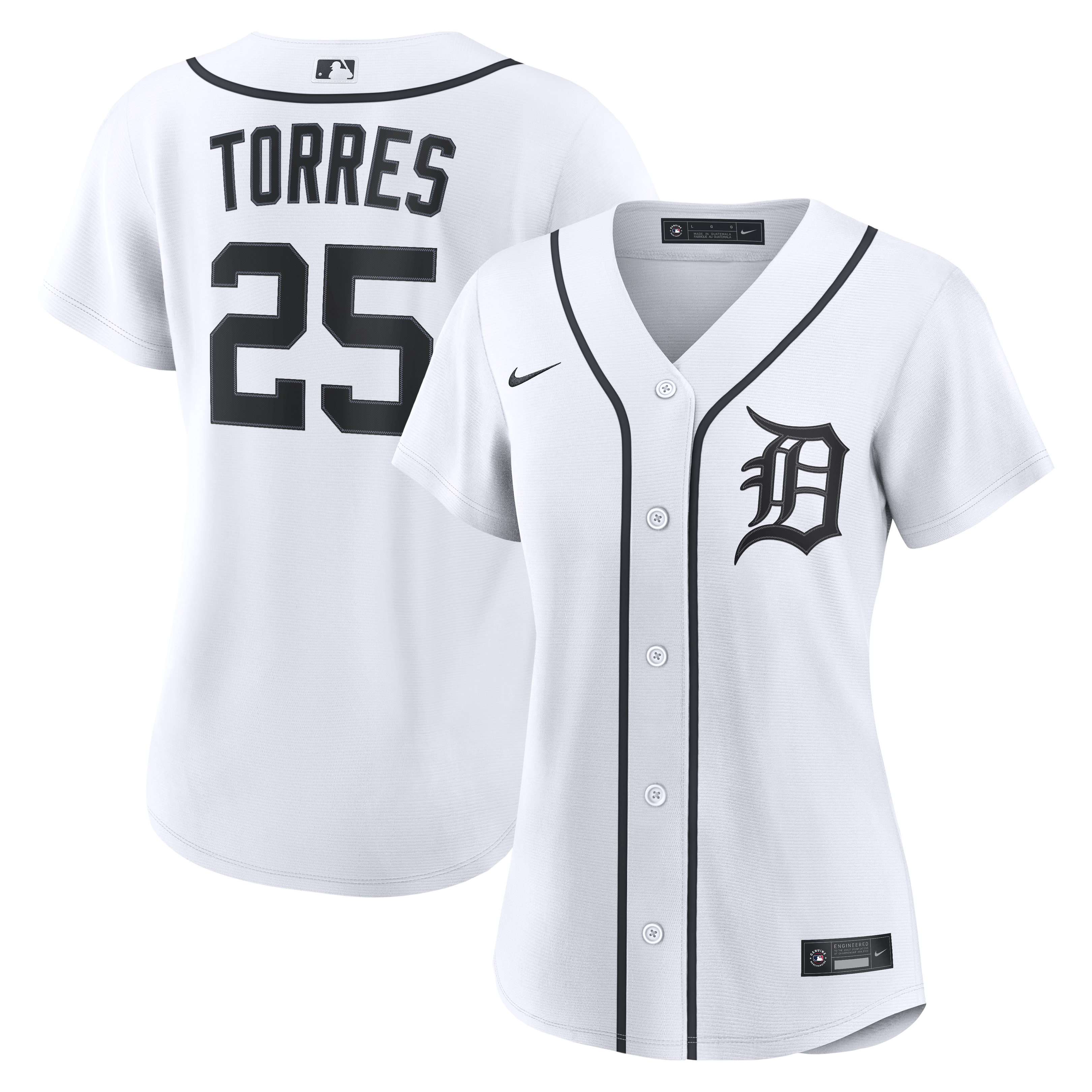 Men's Detroit Tigers White Replica Jersey