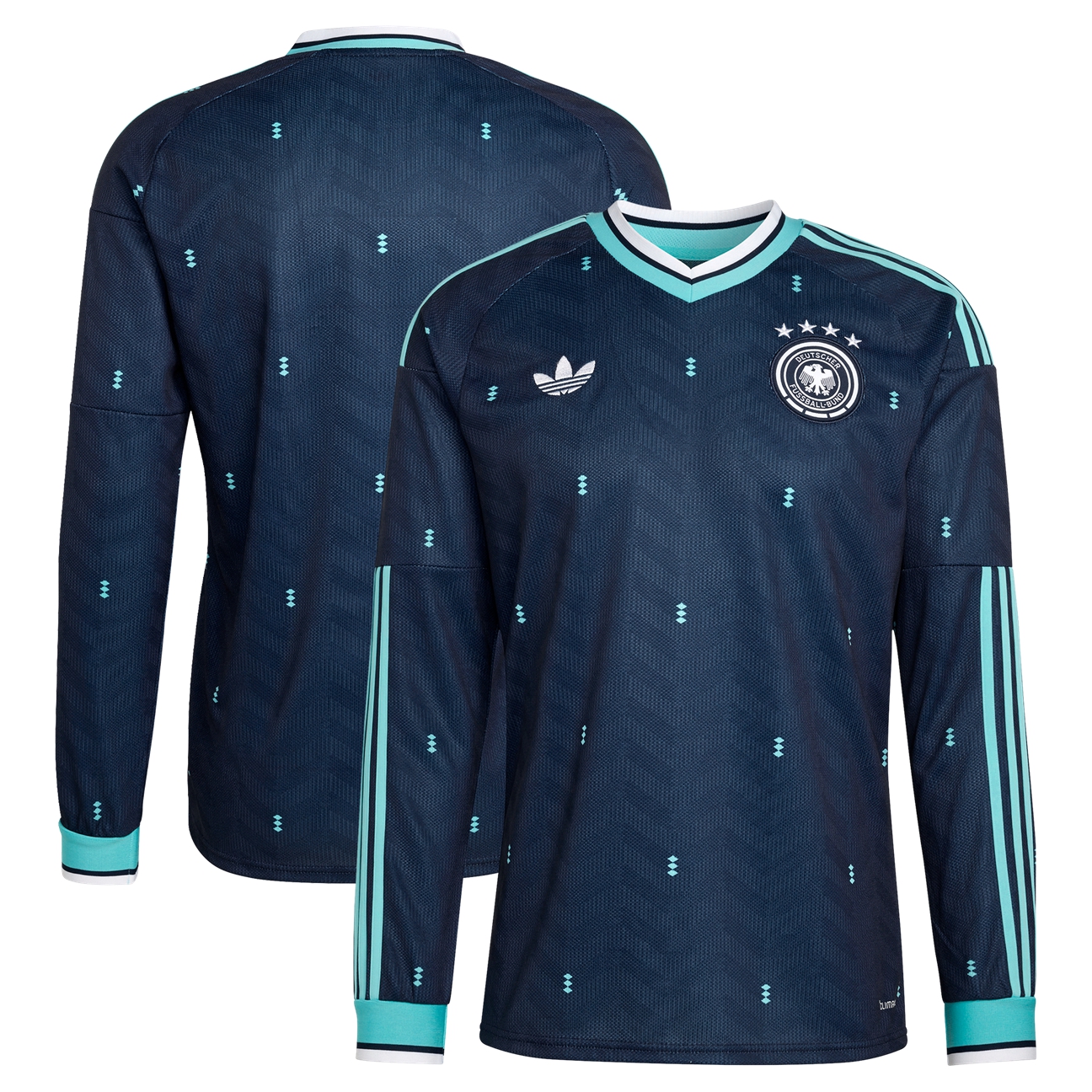 Kids' Germany 2026 Navy Replica Long Sleeve Jersey